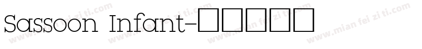 Sassoon Infant字体转换